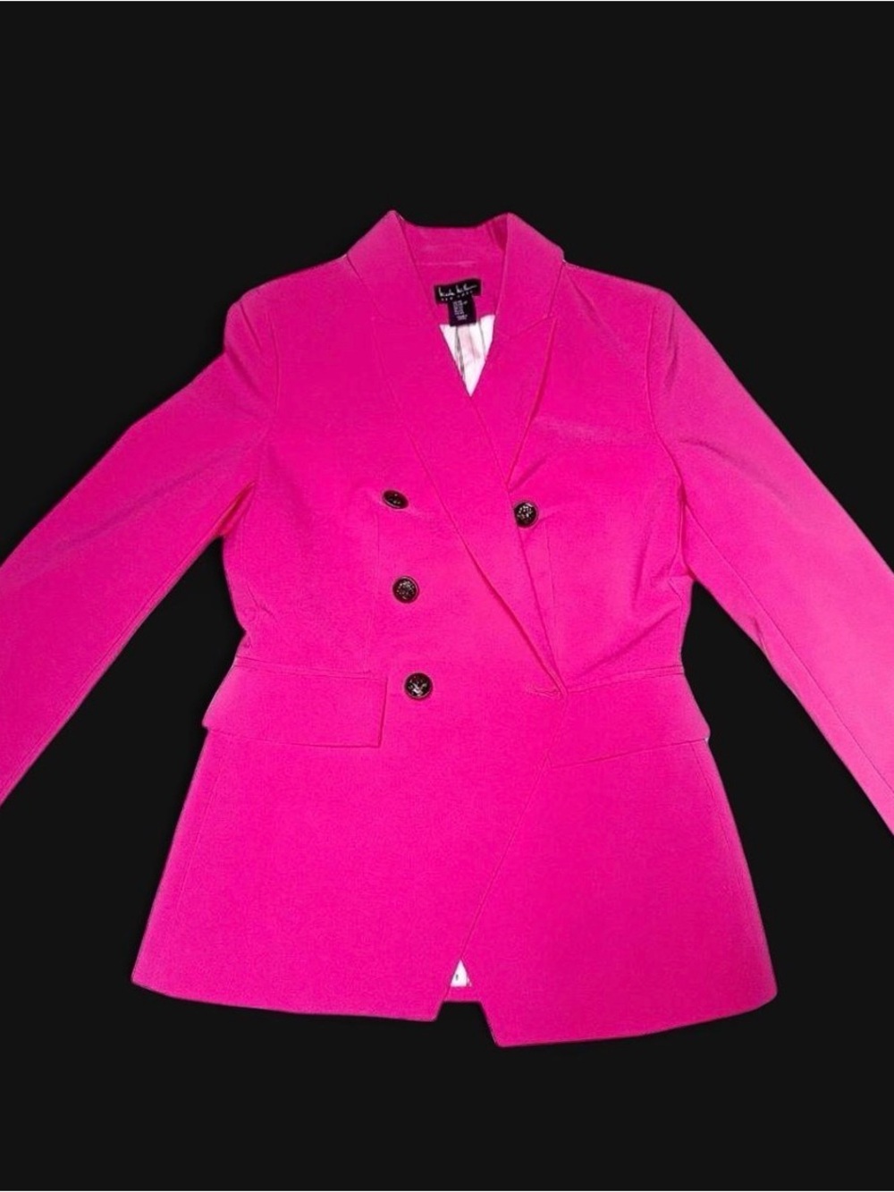 Hot Pink Double Breasted Blazer